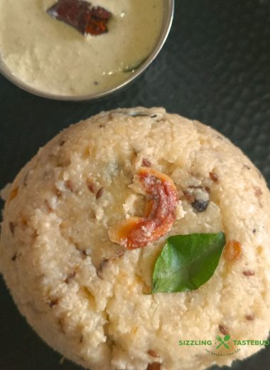 Thinai Pongal or Foxtail millet pongal is a savoury, millet-based Gluten Free dish. Served for breakfast or a light dinner with Chutney, Sambhar or Avial.