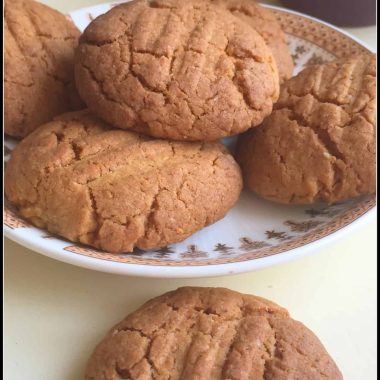 Eggless Custard Coconut Cookies are delicious and quick to make. Made with Wholewheat flour, they are a healthy bake for Xmas or any sweet treat!