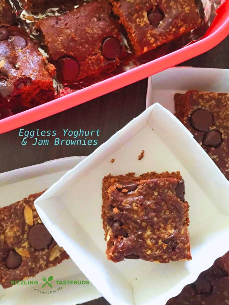 Let’s make decadent Eggless Multigrain Choco Chip Brownies. Perfect for a healthy indulgence or a quick celebration.