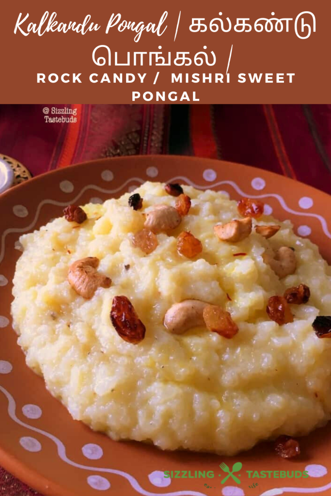 Kalkandu Pongal or Kalkandu Sadam is delicious naivedyam or prasadam made with rock candy, milk and rice. Offered to God on festival days and at temples
