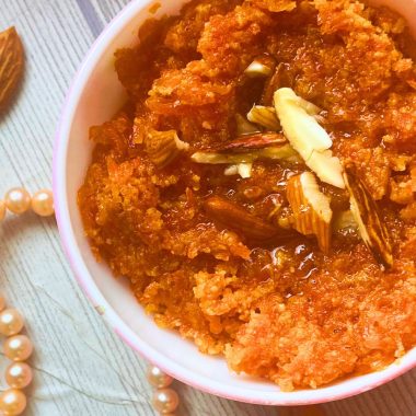 Mom's Gajar Halwa is a no-ghee version of the Popular Indian Dessert. This is a decadent carrot pudding made especially during Winters and for any special celebration.