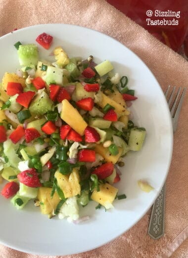 A quick summery salad that is 100% vegan and gluten free. Great for a light meal or a side.