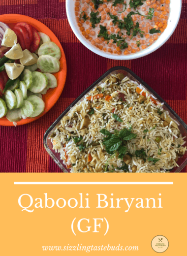 Qabooli Veg Biryani is a protein rich Biryani made with chickpeas and flavourful basmati rice. Serve it with Raita / salad on the side