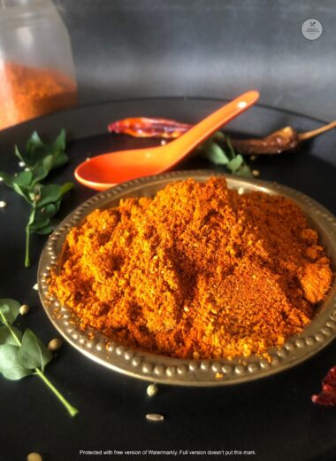 Authentic Homemade Recipe to make Mysore Style Sambhar Powder. Aromatic Spice Mix to make delicious Sambhar at home.