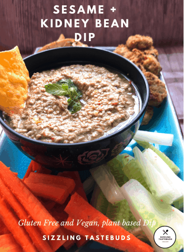 A protein rich Dip made with Kidney beans & roasted sesame seeds. 100% gluten Free and Vegan