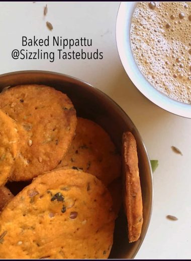 Baked Nippattu is a healthy take on the popular deep fried Nippat - a savoury, crunchy snack from Karnataka cuisine. Often enjoyed as is or with a cuppa!