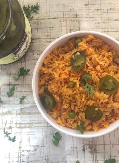 Quick and easy Mexican Fried rice is a gluten Free, Vegan One Pot meal that works well for parties and lunchboxes alike.