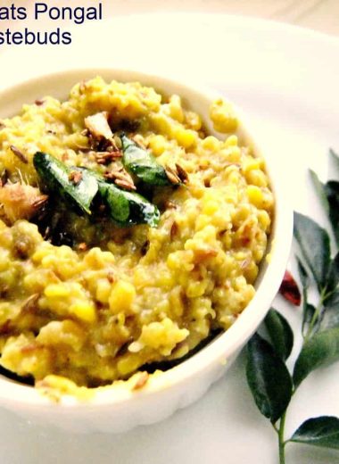 Oats ven pongal is a deliciously healthy twist on the classic Ven Pongal. Also being diabetic friendly, this is a delicious dish for brunch or breakfast